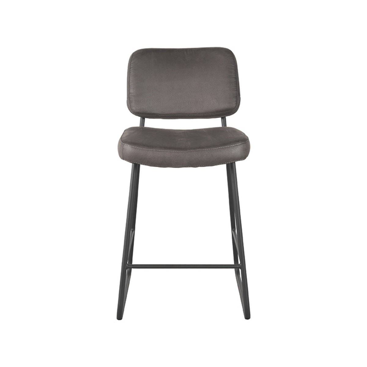 LABEL51 Barkruk Noah - Antraciet - Microfiber - Zithoogte 65