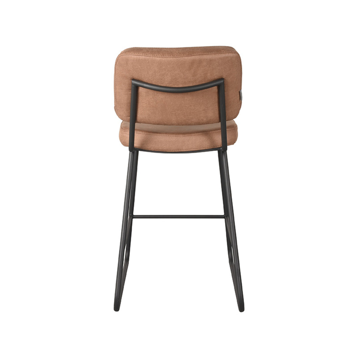 LABEL51 Barkruk Noah - Cognac - Microfiber - Zithoogte 65