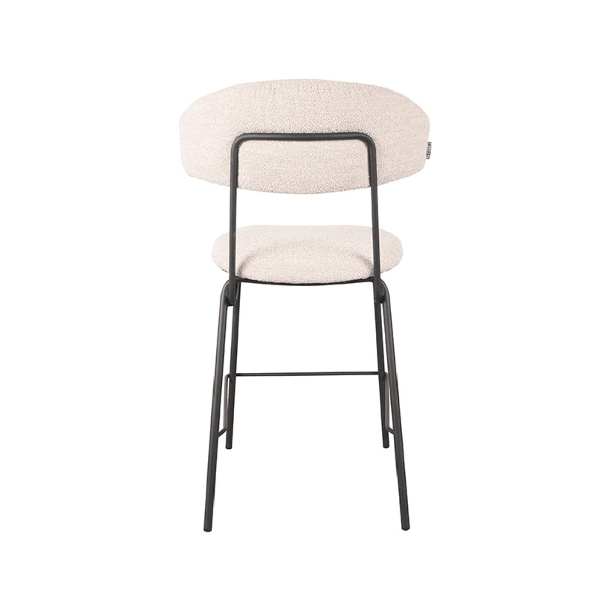 LABEL51 - Tabouret de bar Zack - Naturel - Boucle - Hauteur d'assise 65 cm