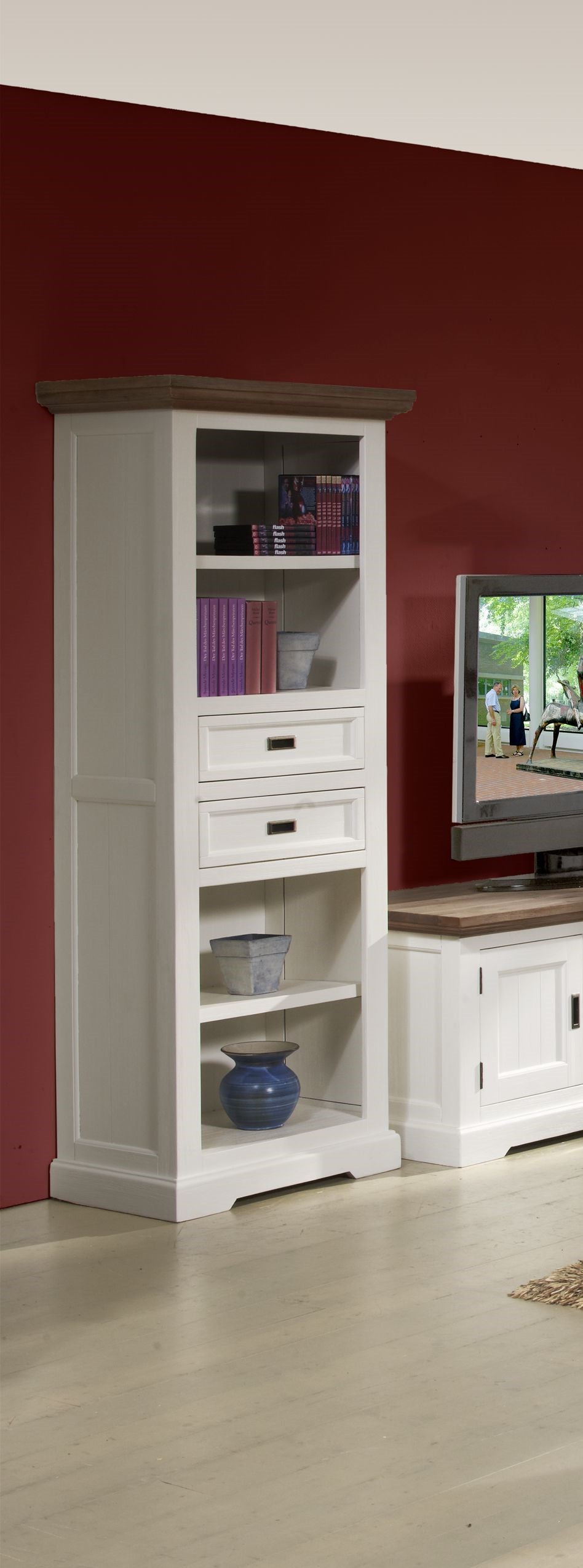 GBO - Bibliotheek Cairo 1 deur - Massief Collectie - 75x170x50 cm