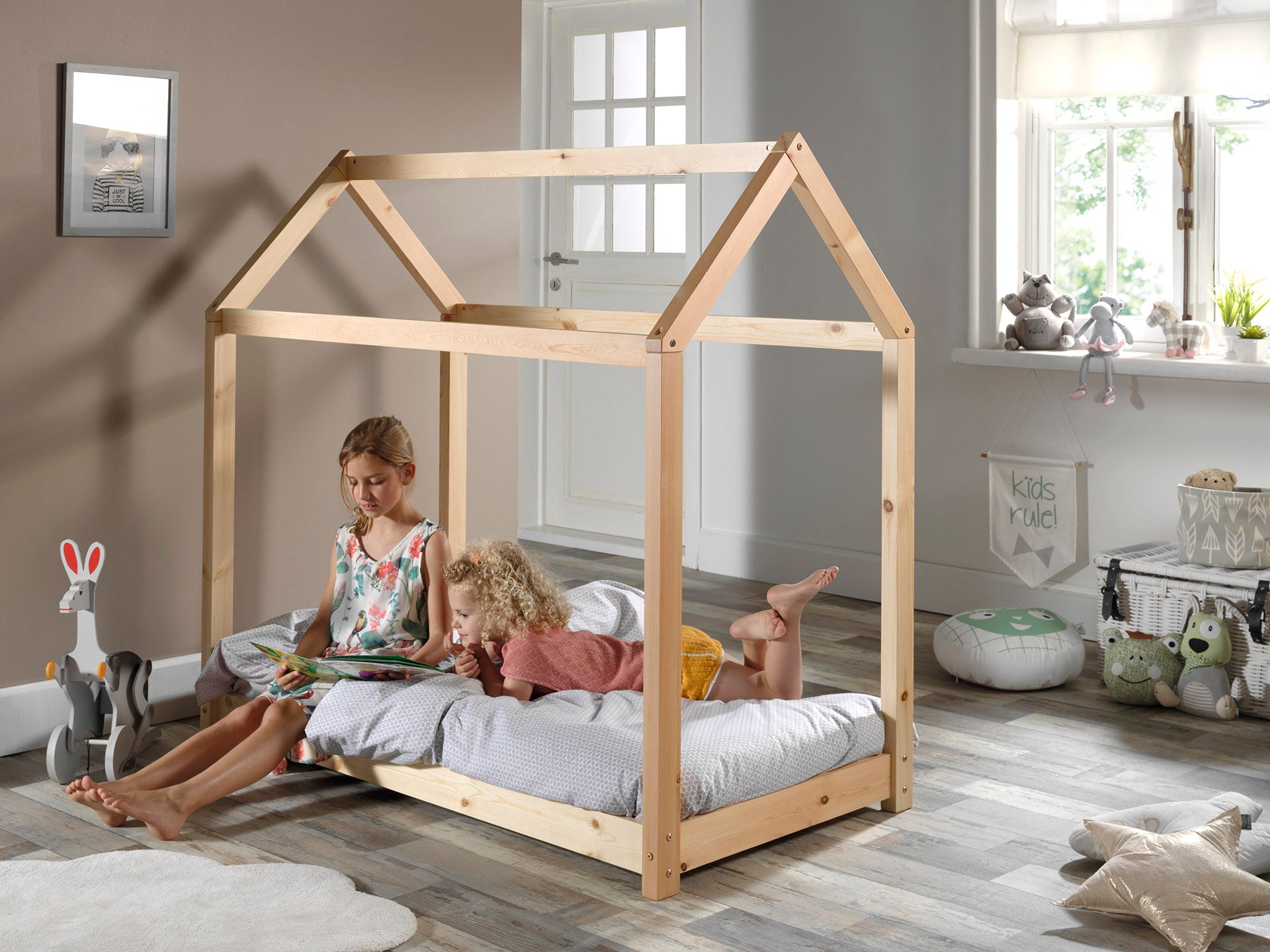 Vipack - Juniorbed Cabane - CABE7010 - Natuur - 78x132x146cm