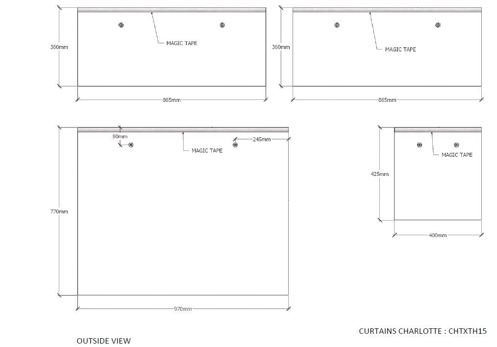 Charlotte set gordijntjes