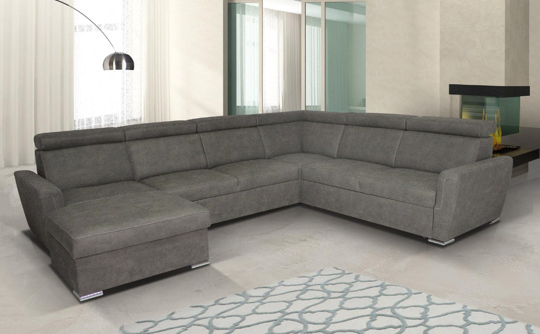 Hoeksalon Clara - Links - Stof - Grijs - Largo 14 -  170x340x260cm
