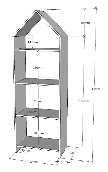 Vipack - Kleerkast Casami - CSBH1014 - Wit - 37x171,5x57,6cm