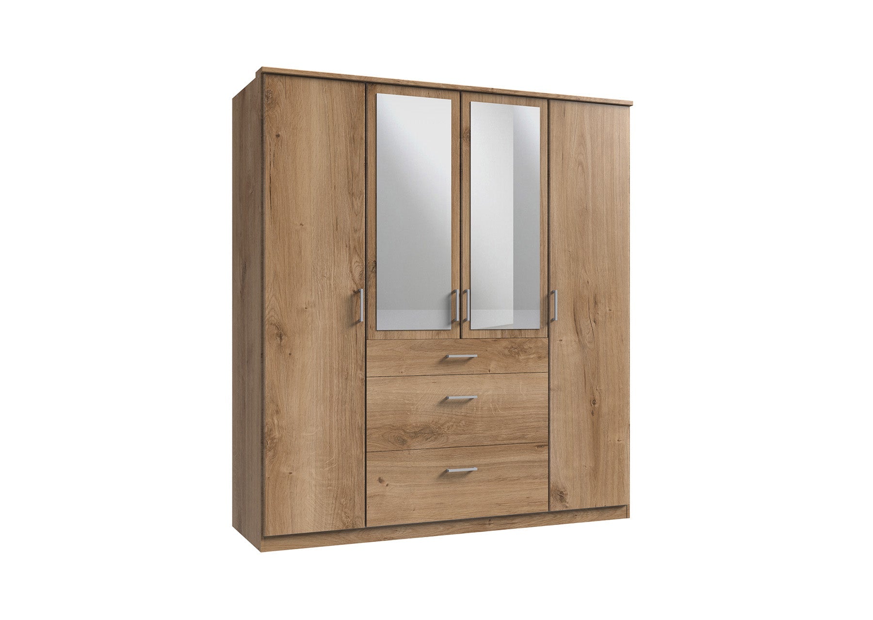 Wimex - Armoire Click - 133630 - Planches de chêne - 179x199x58cm