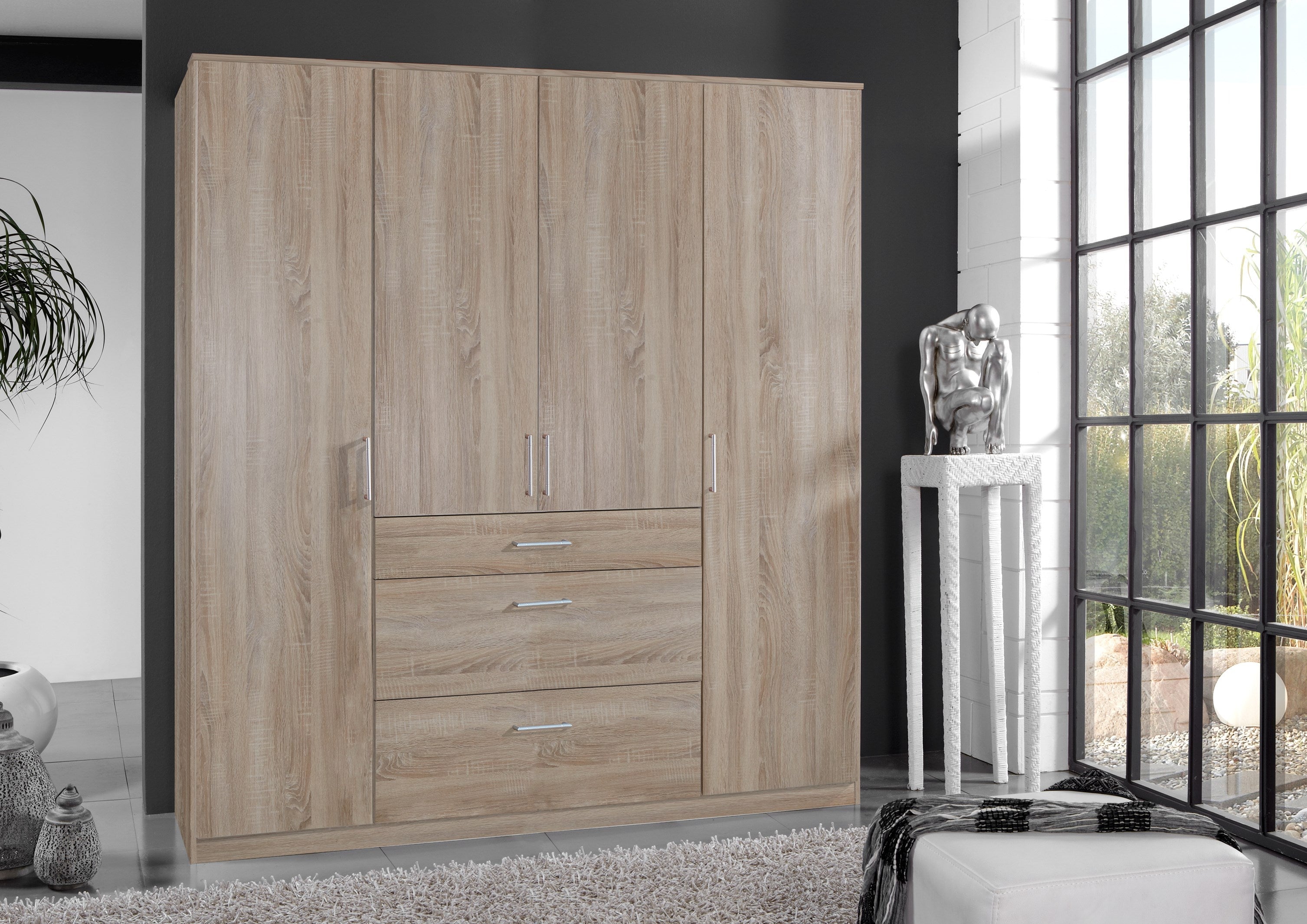 Wimex - Armoire Click - 140626 - Chêne brut - 179x199x58cm