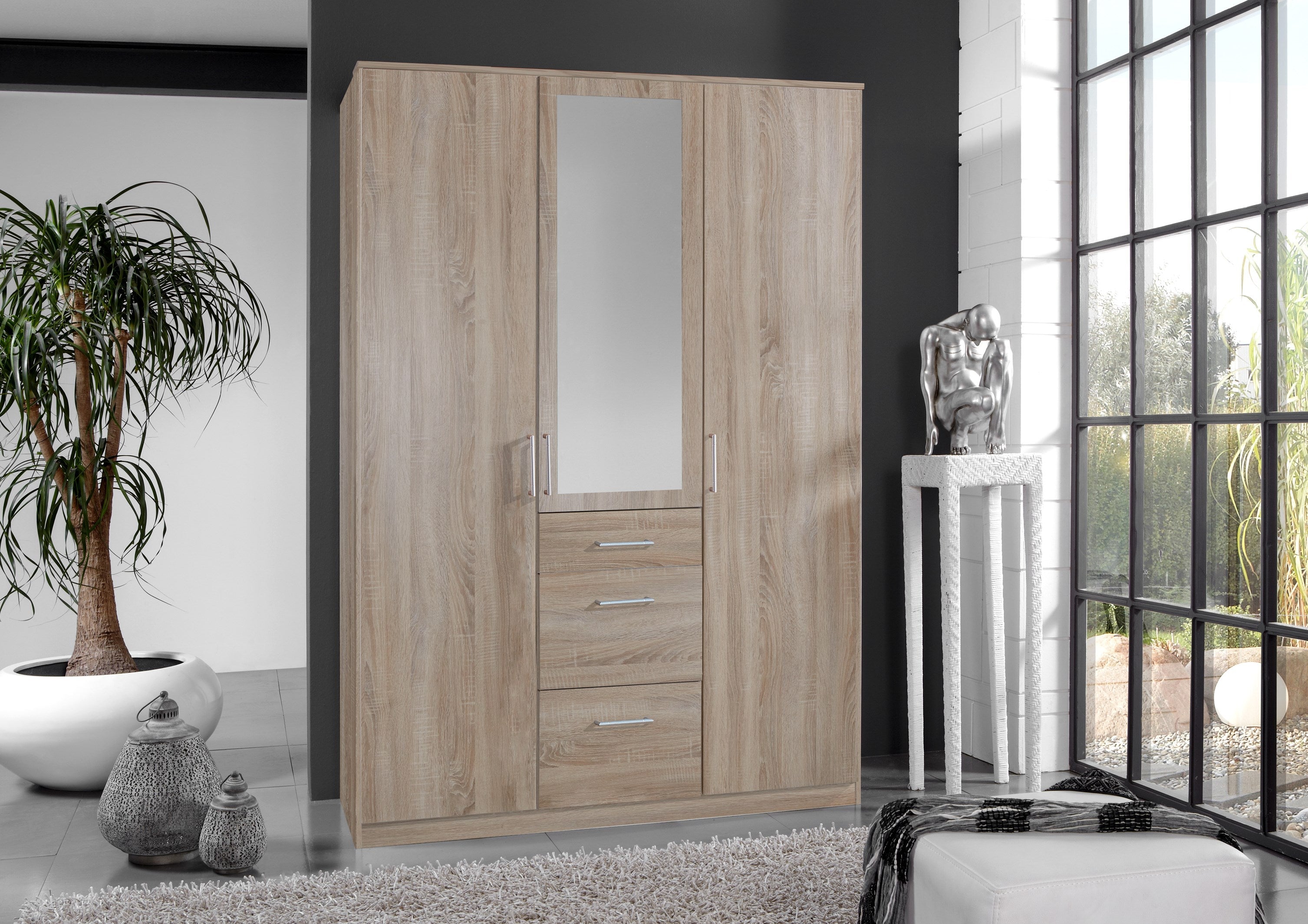 Wimex - Kleerkast Click - 140629 - Ruwe Eik - 135x199x58cm