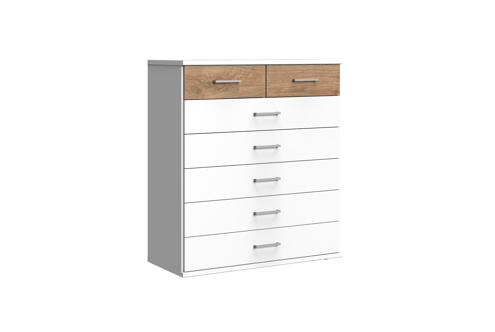 Wimex - Commode Click - 144319 - Blanc/Chêne - 91x106x40cm