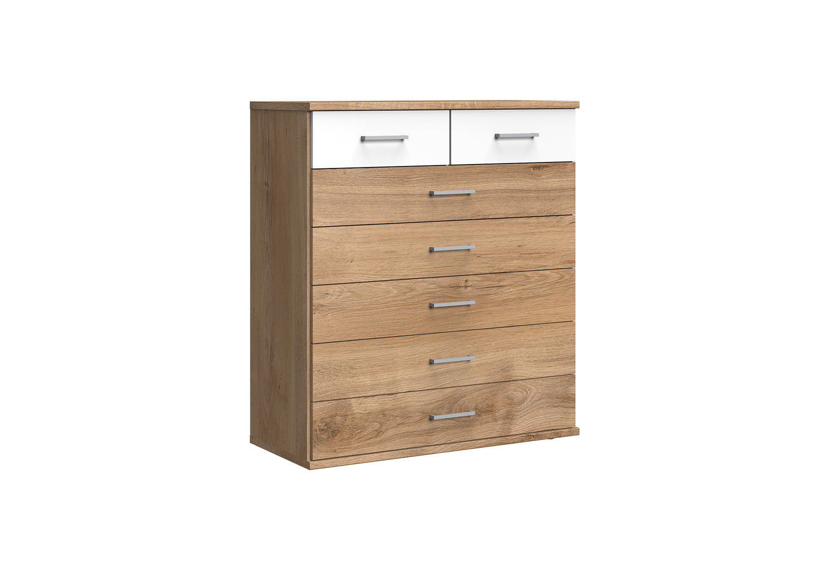 Wimex - Commode Click - 146319 - Chêne/Planches blanches - 91x106x40cm