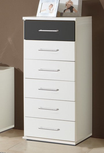 Wimex - Commode Click - 147318 - Blanc/Graphite - 46x106x40cm