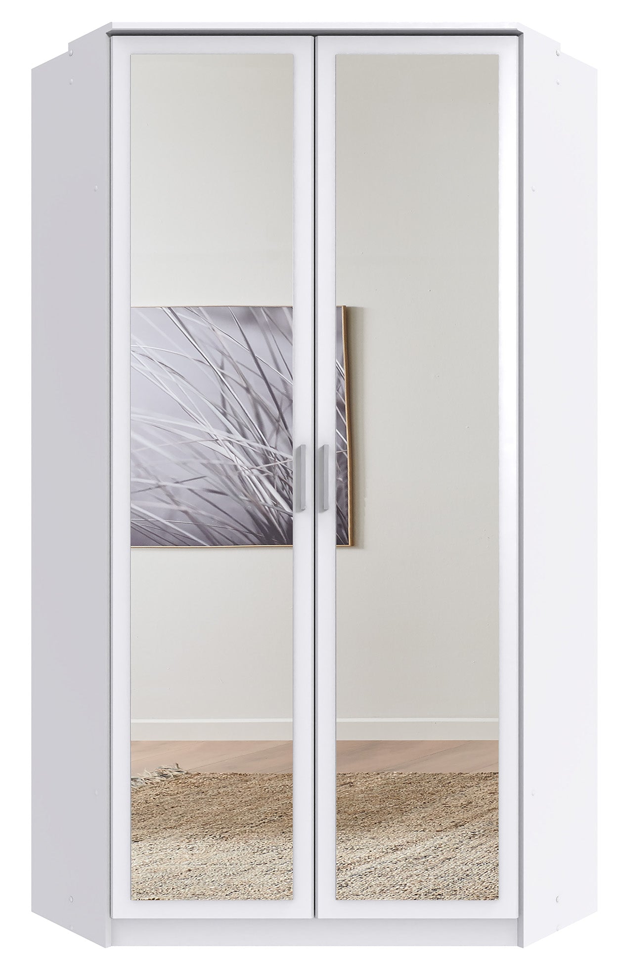 Wimex - Armoire Click - 154543 - Blanc/Béton - 95x199x58cm