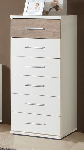 Wimex - Commode Click - 152318 - Blanc/Chêne Brut - 46x106x40cm