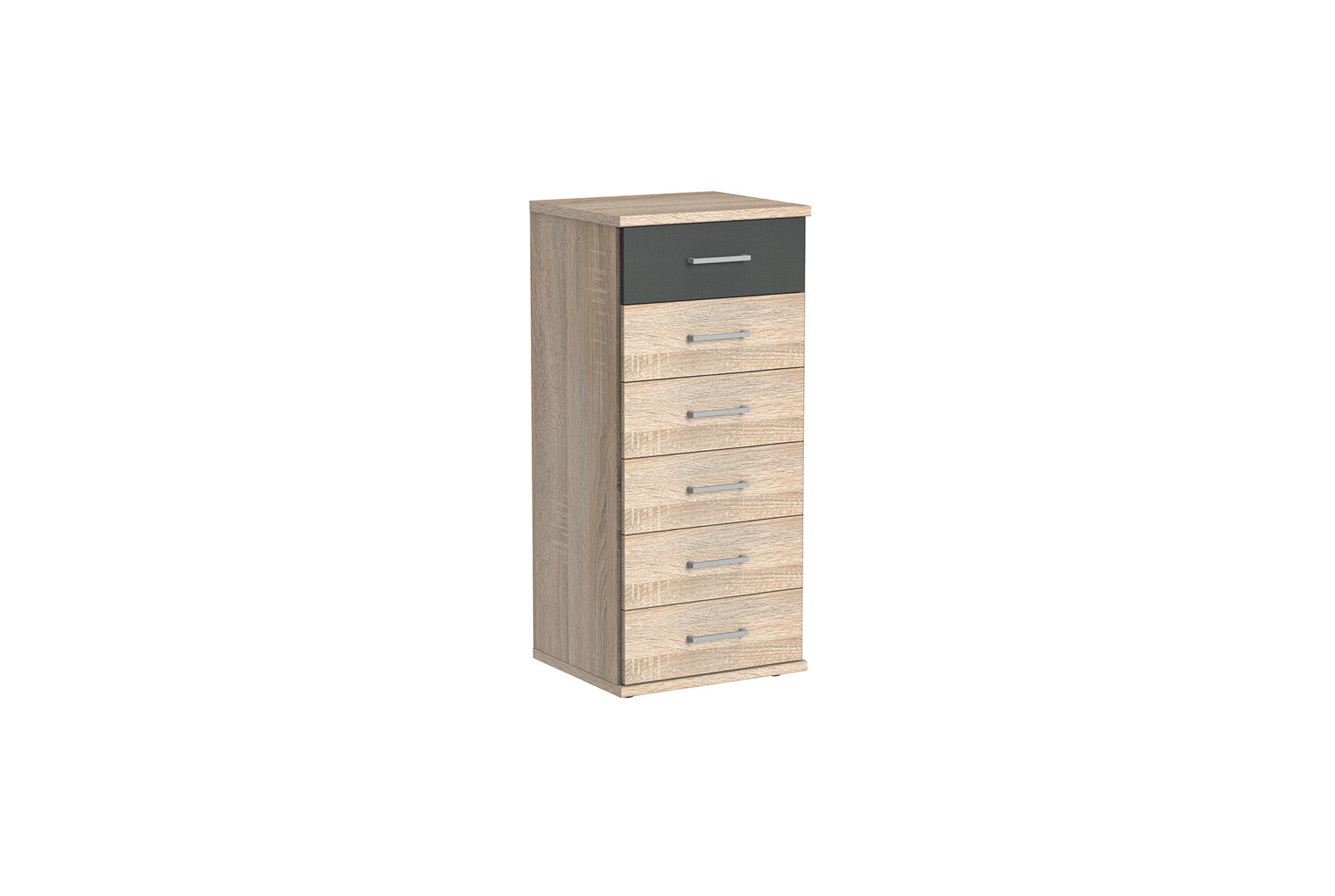 Wimex - Commode Click - 161318 - Chêne brut/Chêne graphite - 46x106x40cm