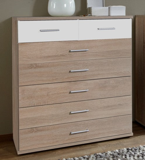 Wimex - Commode Click - 189319 - Chêne brut/Blanc - 91x106x40cm