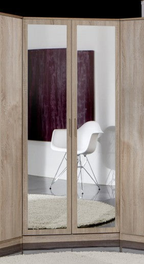 Wimex - Armoire Click - 189543 - Chêne brut/Blanc - 95x199x58cm