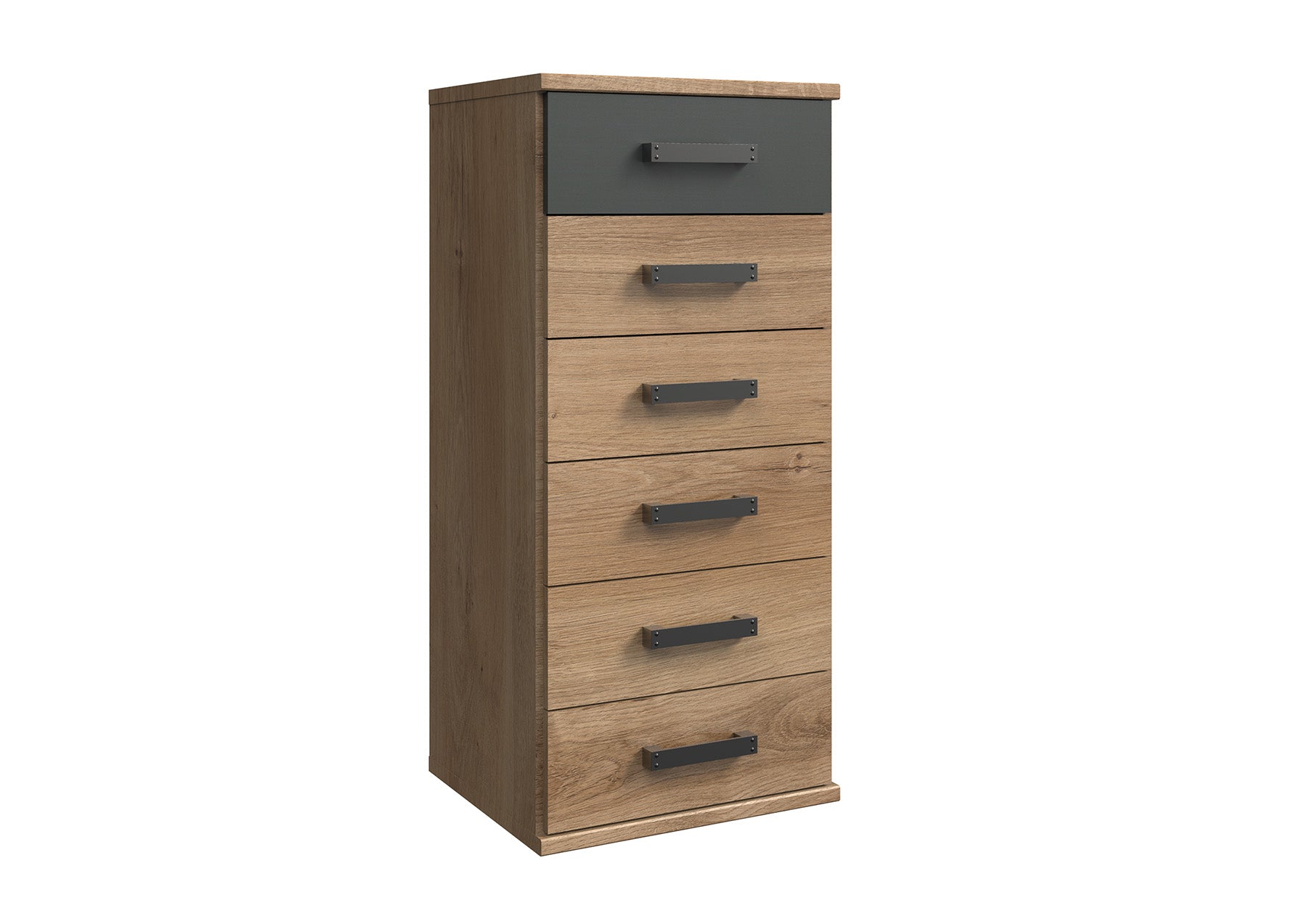 Wimex - Commode Liège - T25318 - Chêne/Planches graphite - 46x103x40cm