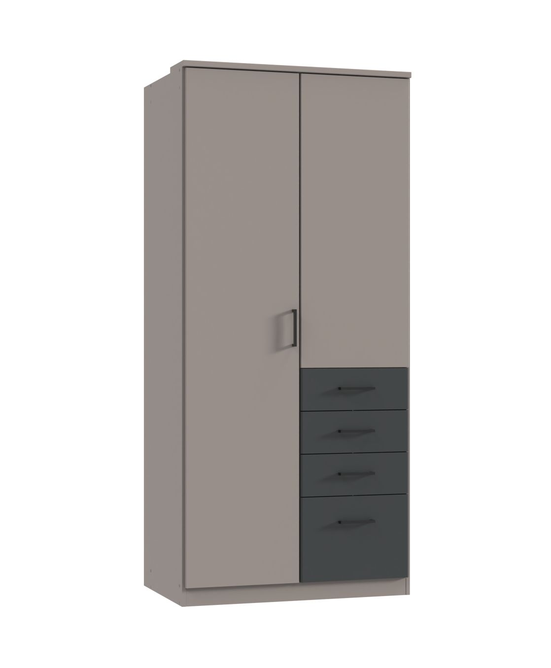 Wimex - Armoire Cottbus - T69550 - Gris Sahara/Graphite - 90x199x58cm