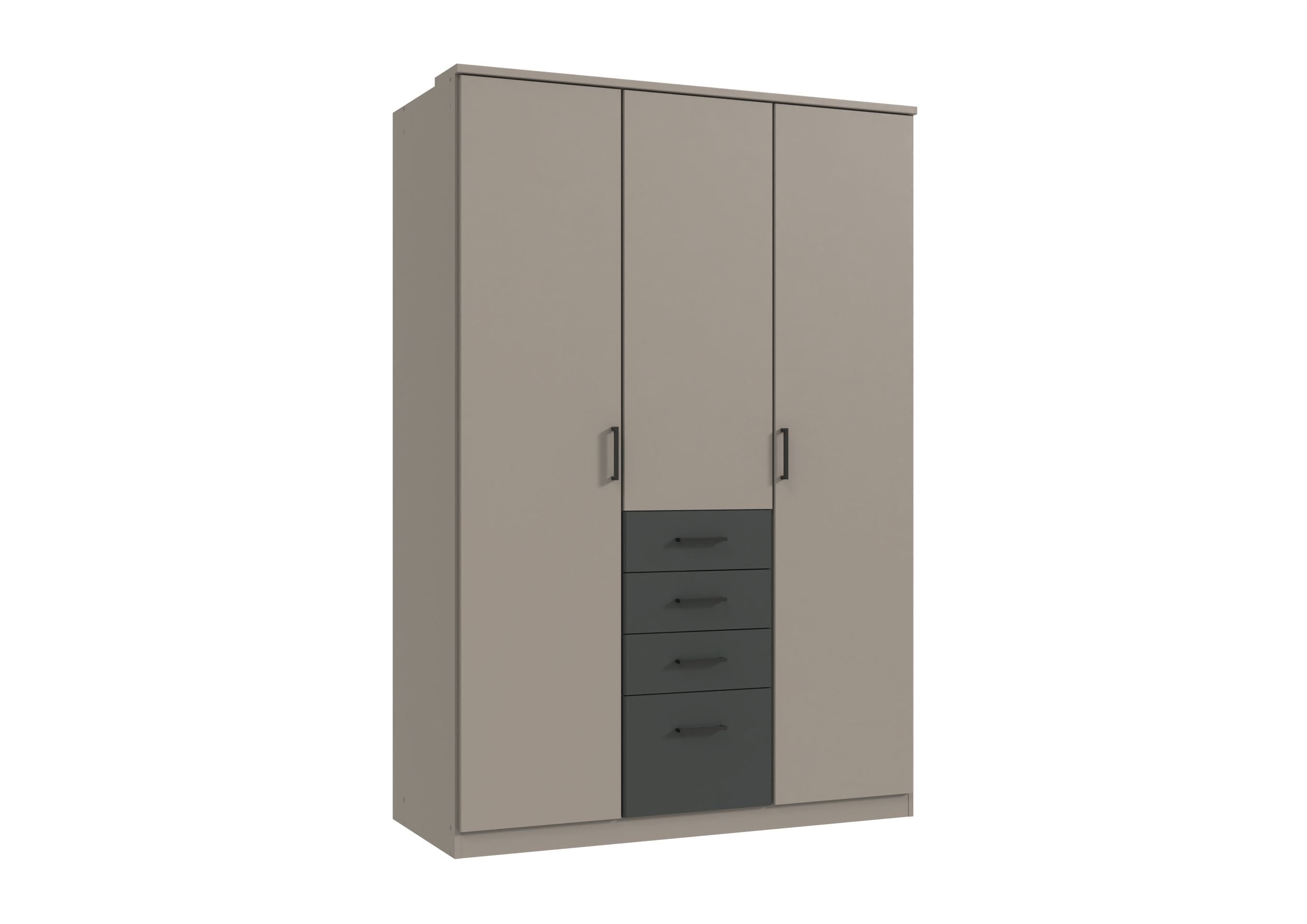 Wimex - Kleerkast Cottbus - T69551 - Sahara Grijs/Grafiet - 135x199x58cm