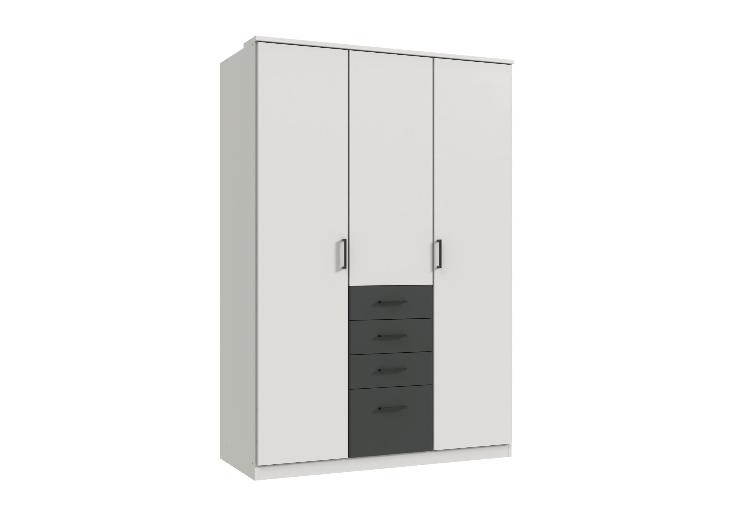 Wimex - Kleerkast Cottbus - T70551 - Wit/Grafiet - 135x199x58cm