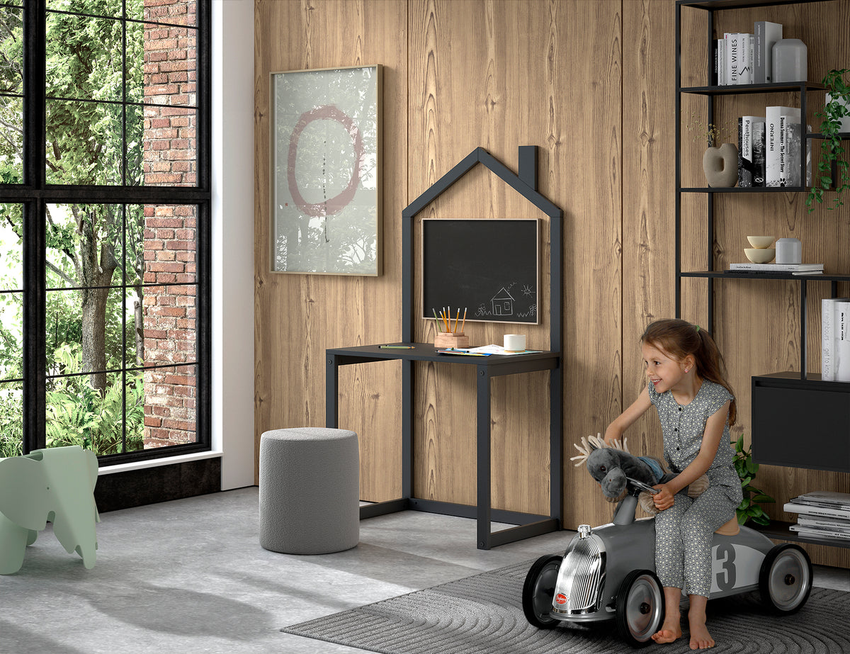 Vipack - Bureau enfant DALLAS - Anthracite - 81x50x151 cm