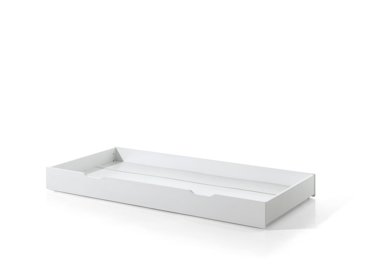 Wit DALLAS-bed (90x200) met bijbehorend rolbed.