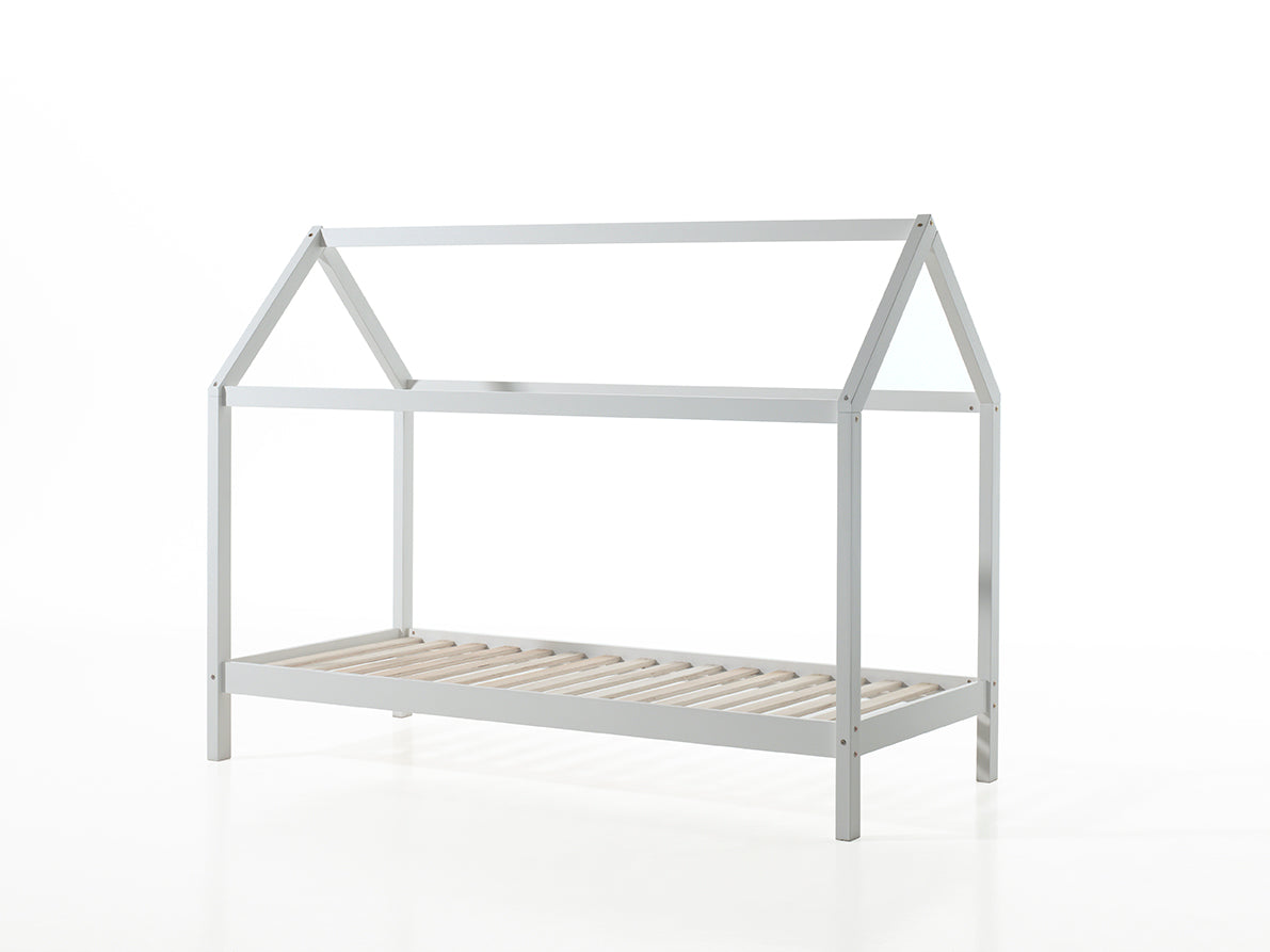 Wit DALLAS-bed (90x200) en bijhorend rolbed.