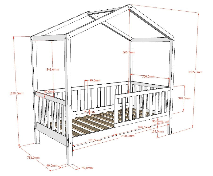 DALLAS JUNIORBED 70x140 NATUREL *