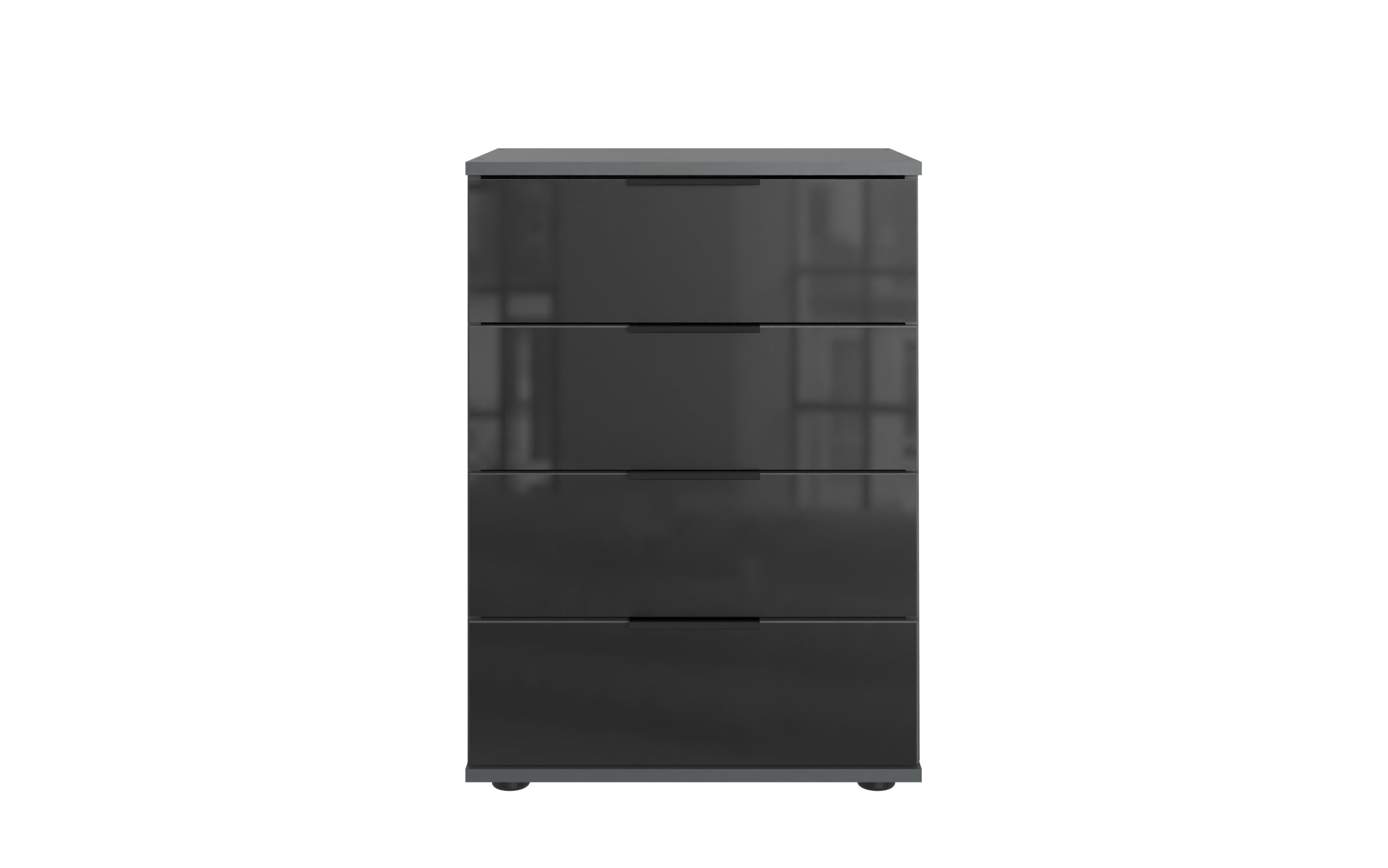 Wimex - Nachtkastje (glas) Danzig - D25765 - Grafiet/Zwart - 52x74x38cm