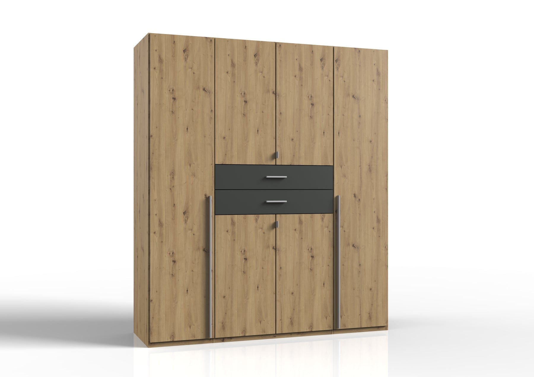 Wimex - Kleerkast Denver - E58728 - Artisan Eik/Grafiet - 180x208x58cm