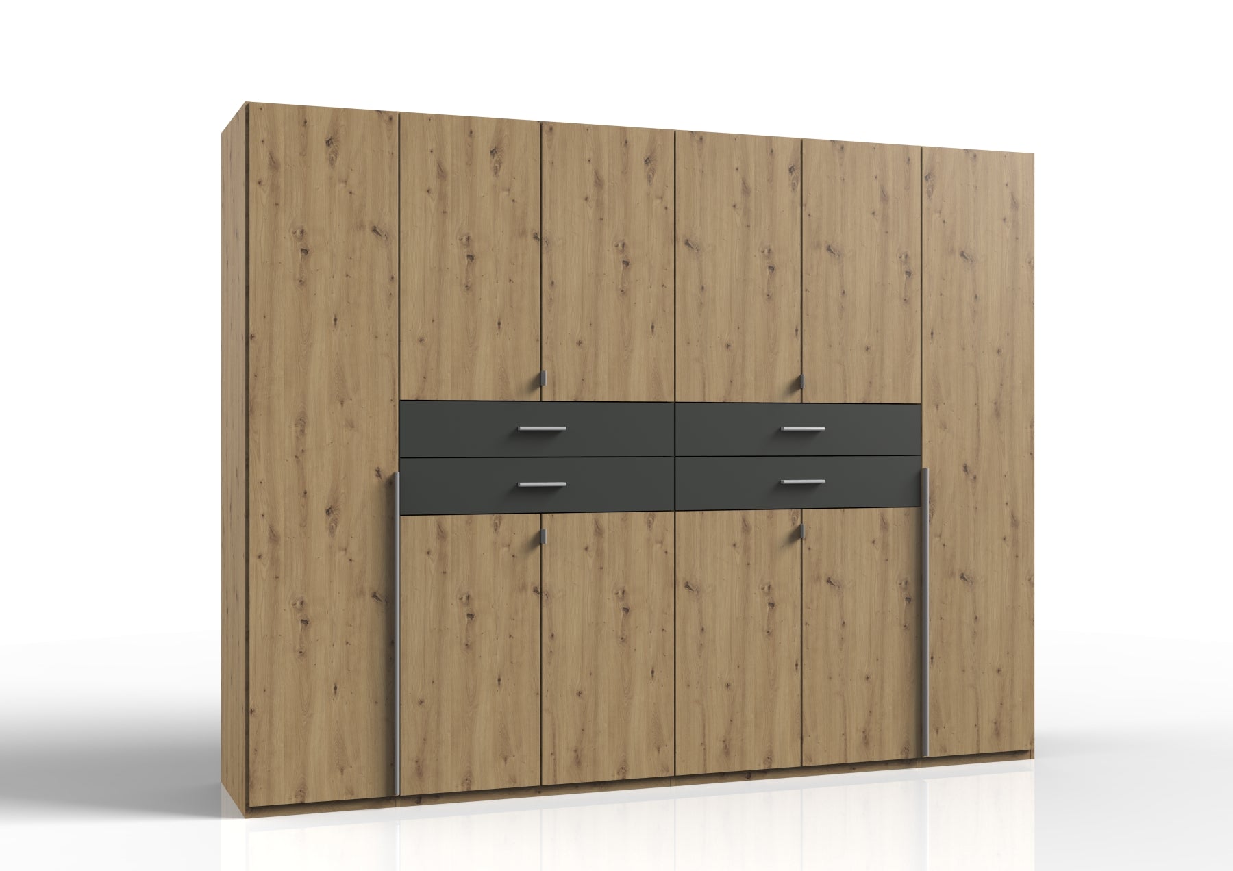 Wimex - Kleerkast Denver - E58732 - Artisan Eik/Grafiet - 270x208x58cm