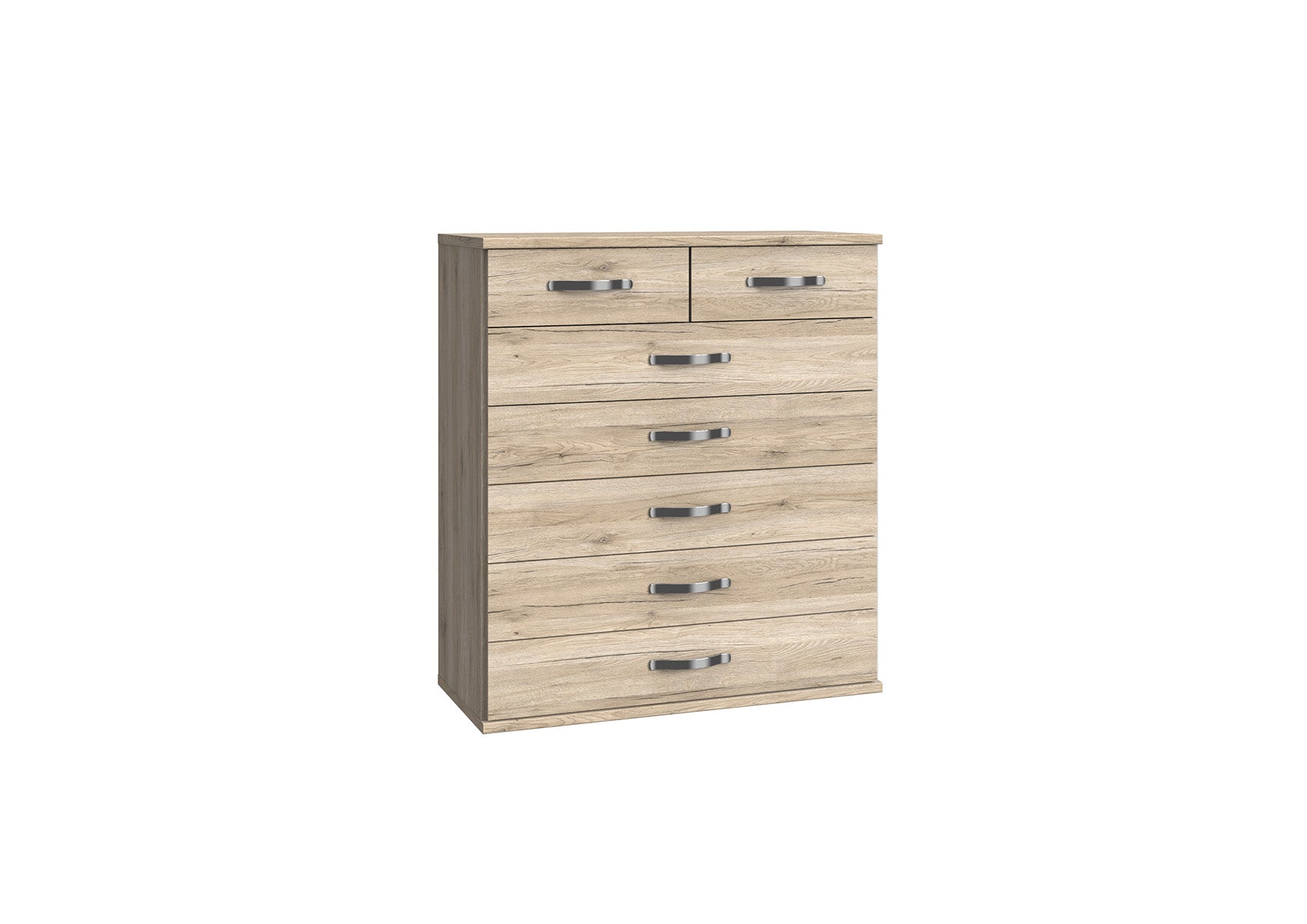 Wimex - Commode Duo - 064319 - Chêne San Remo/Chrome - 91x106x40cm