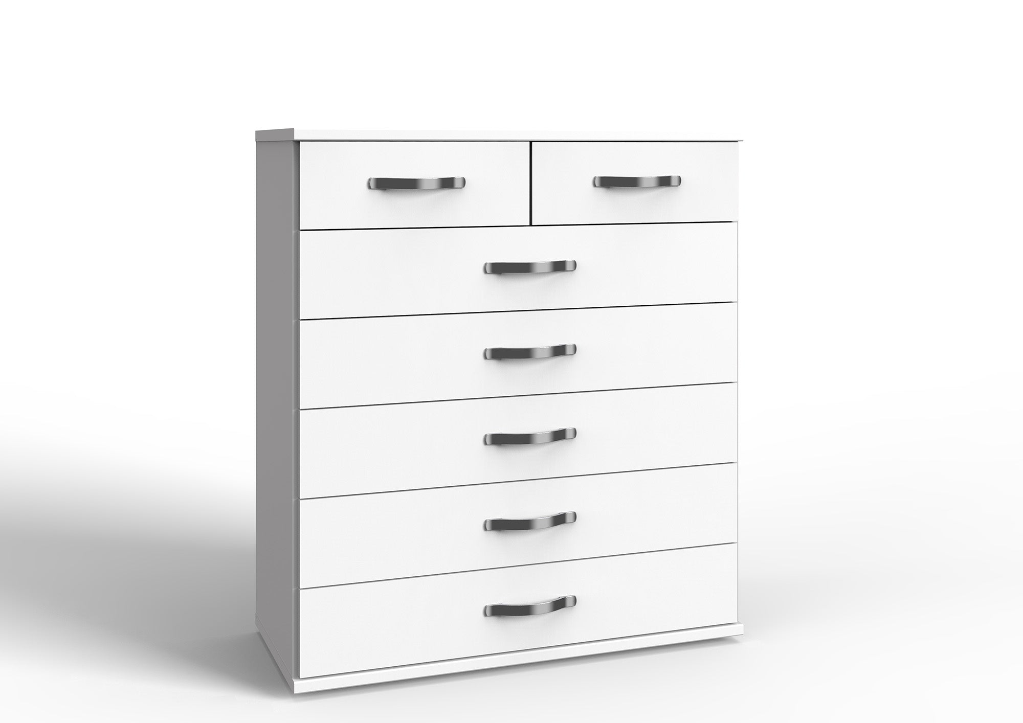 Wimex - Commode Duo - 078319 - Blanc/Chrome - 91x106x40cm
