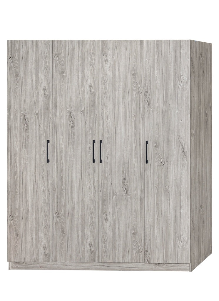 TYC - Kleerkast 4D Orfeo - New Grey Oak - 160x180x50cm