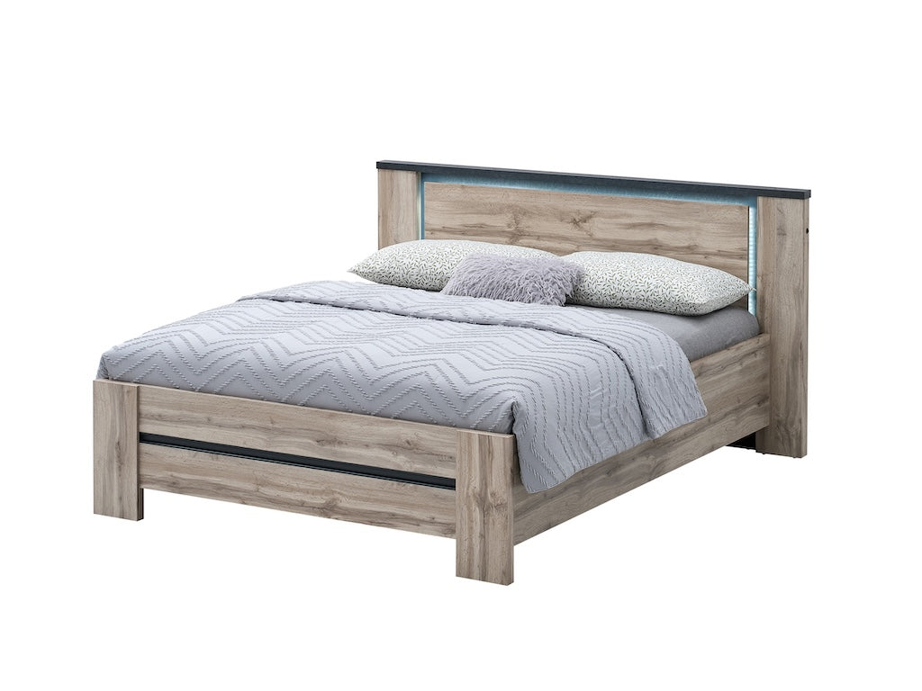 TYC - Slaapkamer Oslander - 4-delige set met kast 220cm - Canada oak