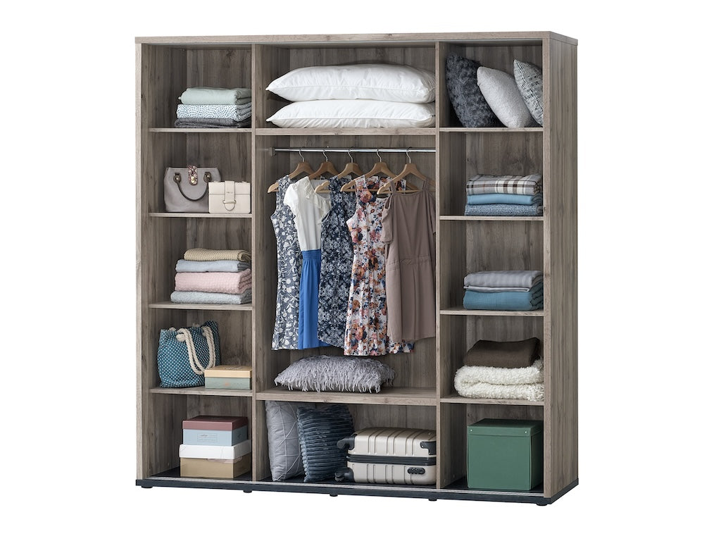 TYC - Slaapkamer Oslander - 4-delige set met kast 220cm - Canada oak