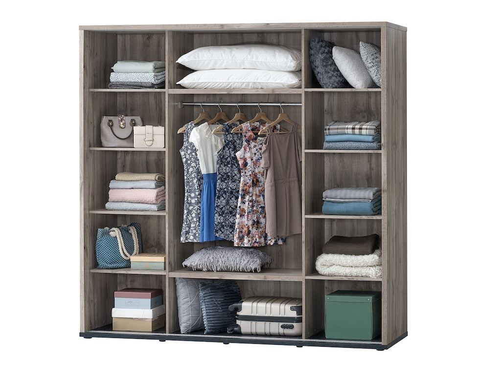 TYC - Slaapkamer Oslander - 4-delige set met kast 240cm - Canada oak