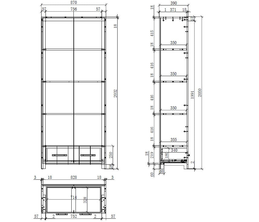 Vipack - Meubles de bureau ERIK - Blanc