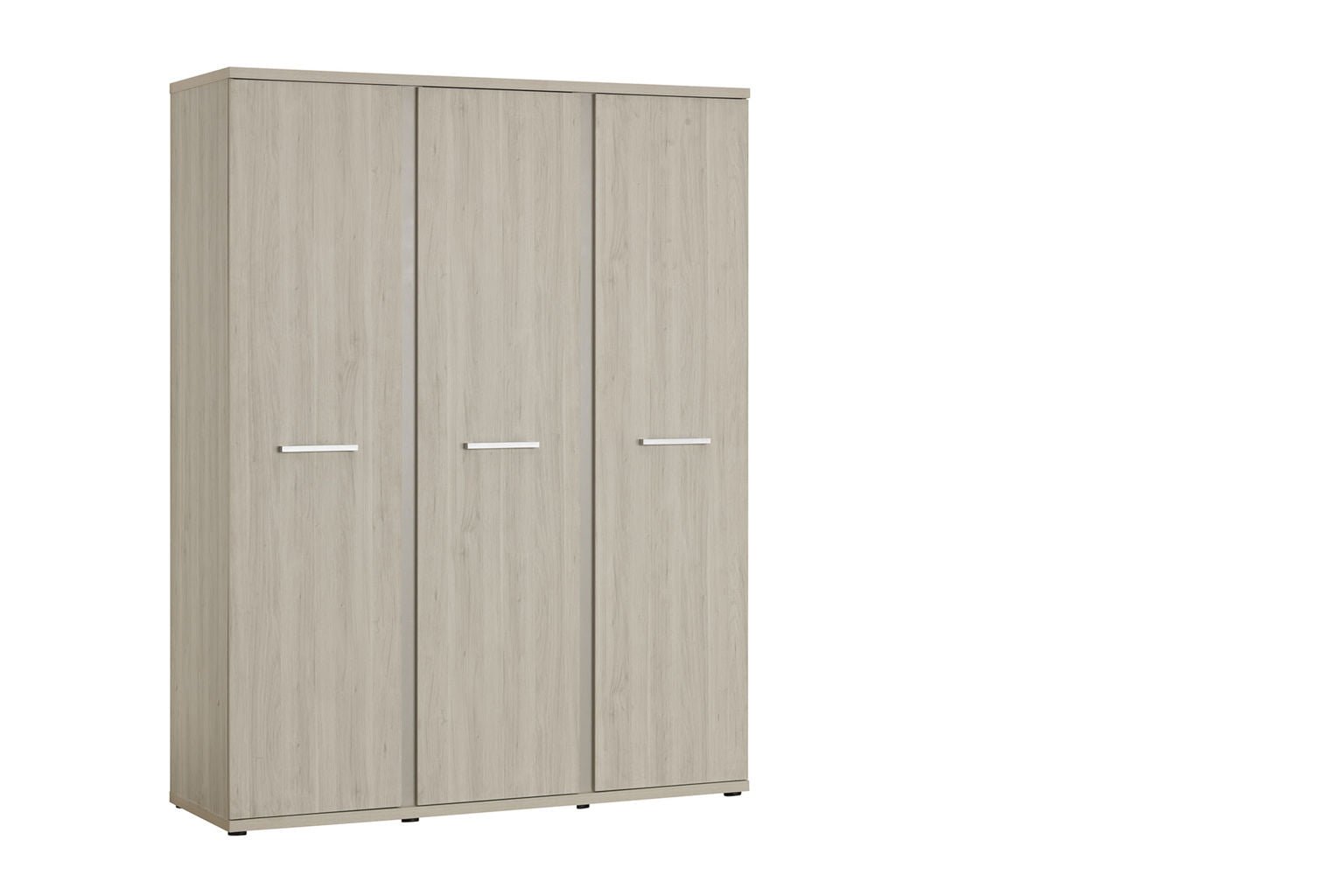 TYC - Kleerkast Erika - 3 Draaideuren - Licht Grijs Decor - 170x208x55cm