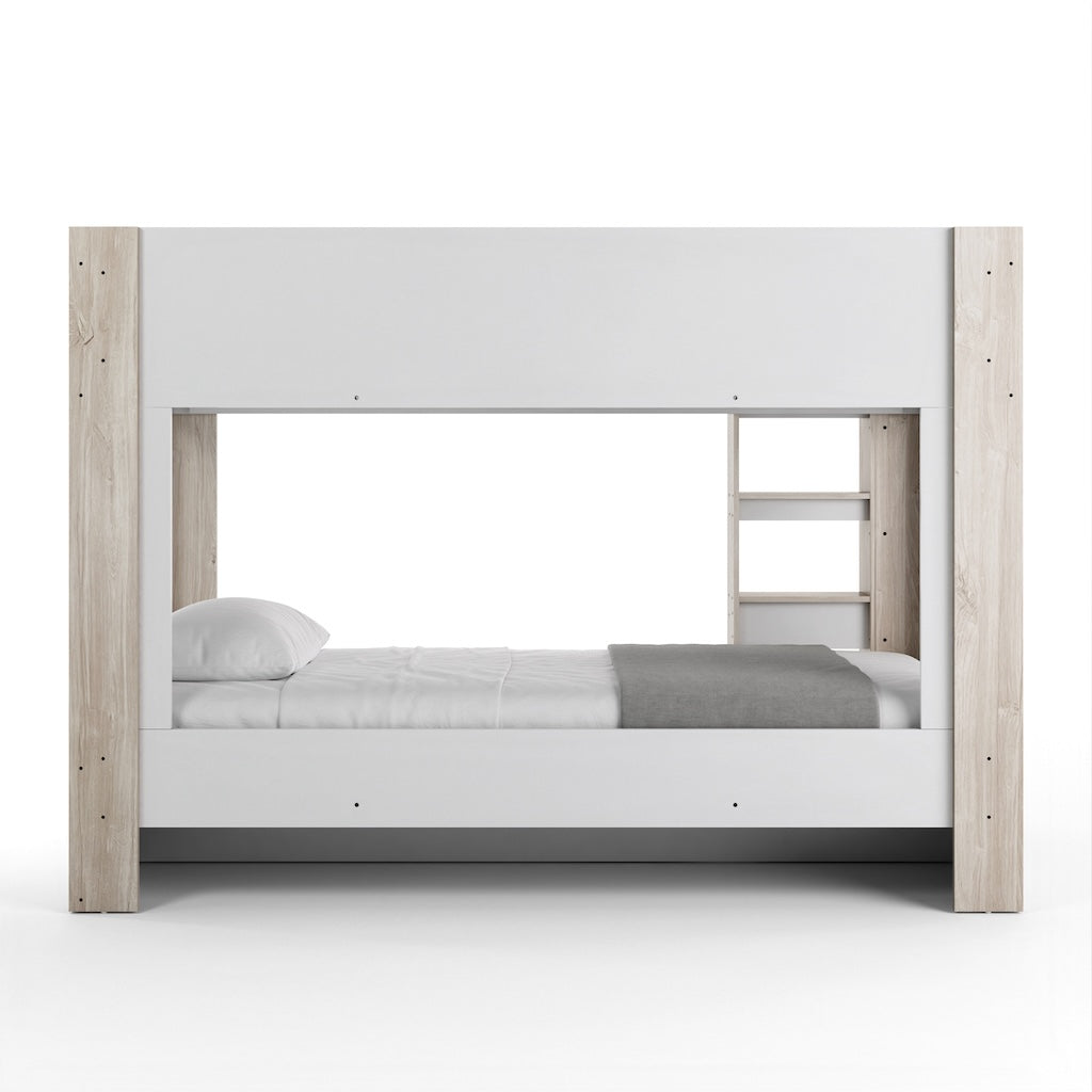 TYC - Stapelbed Oziel - Ivory Oak + White - 114,7x150x208,8cm