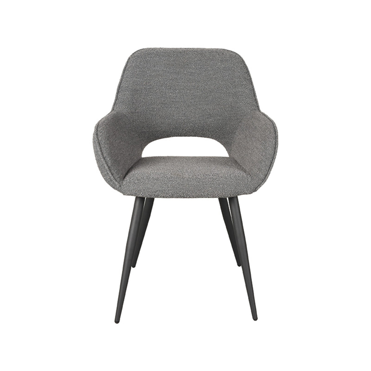 LABEL51 Eetkamerstoel Fer - Grijs - Boucle