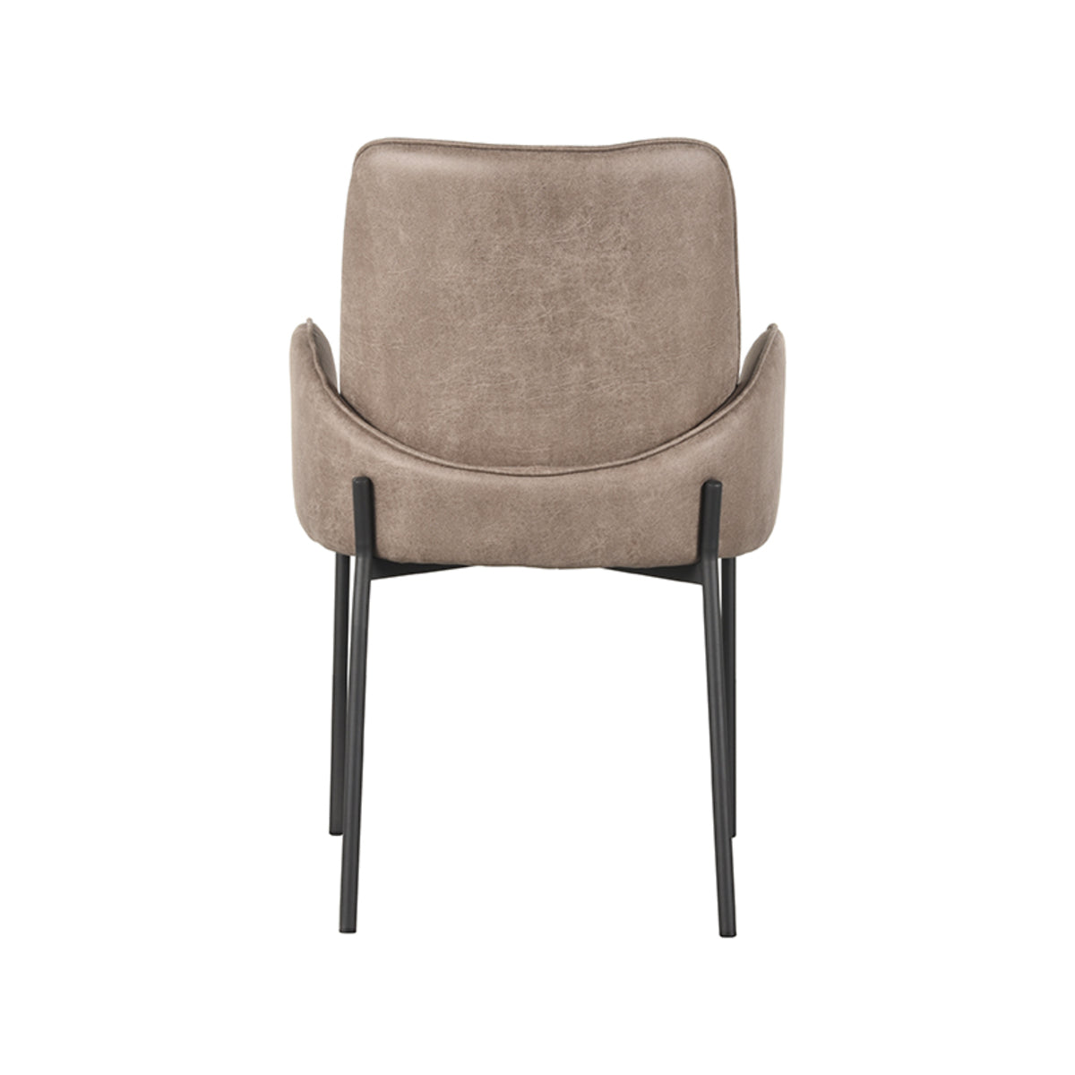 LABEL51 Eetkamerstoel Joni - Taupe - Microfiber