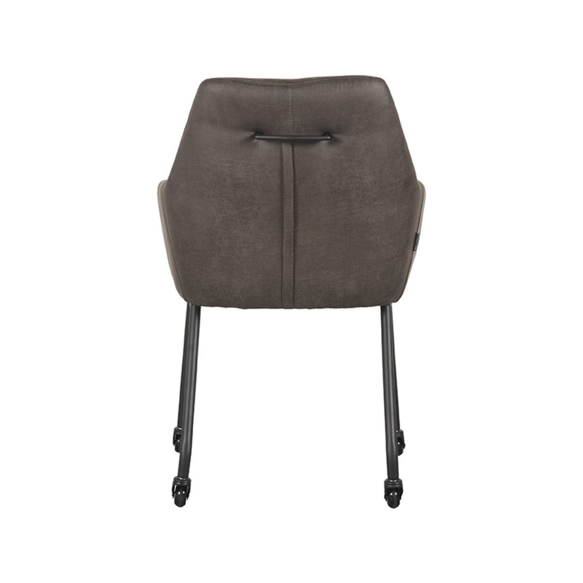 LABEL51 Eetkamerstoel Lenny - Antraciet - Microfiber