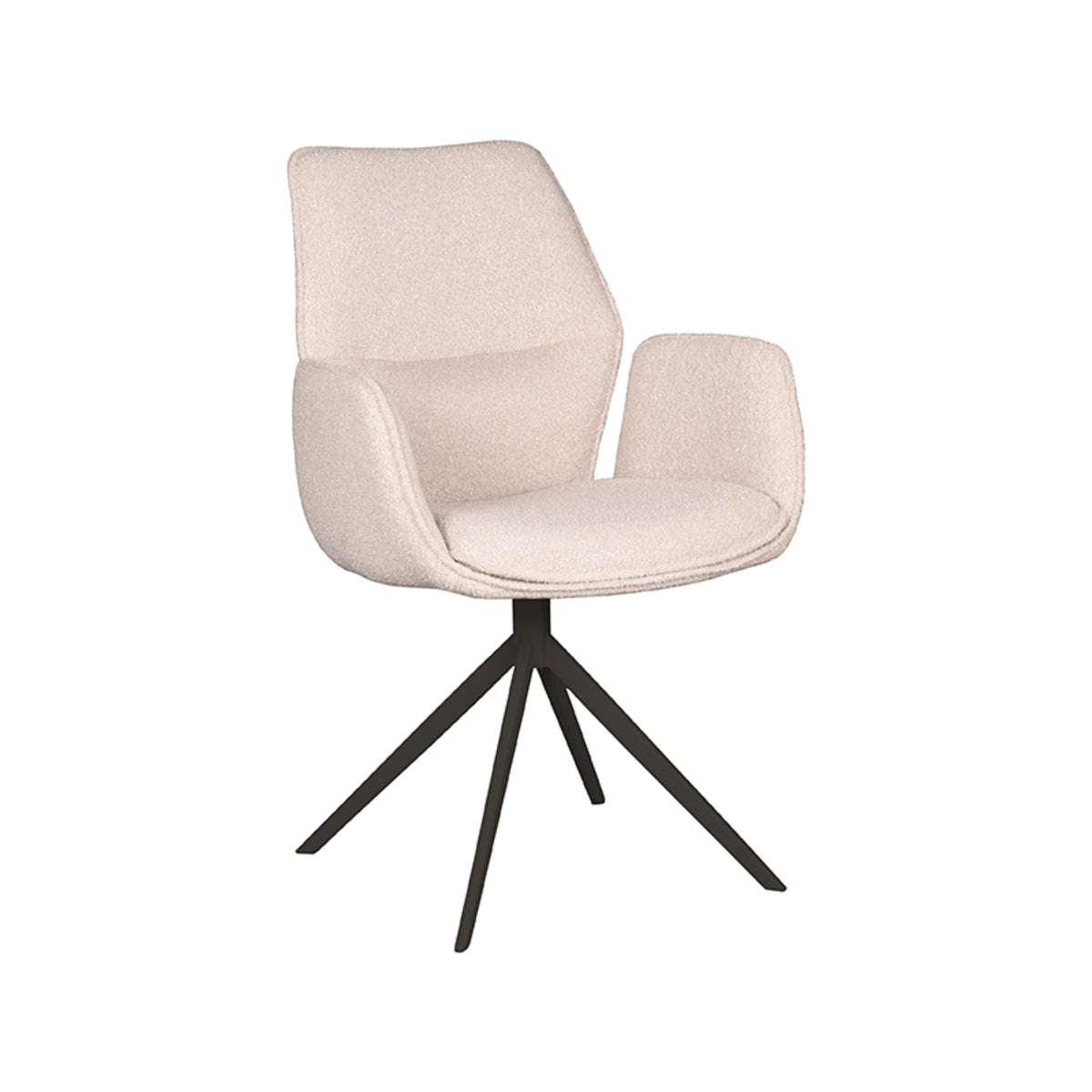 LABEL51 Eetkamerstoel Mellow - Naturel - Boucle