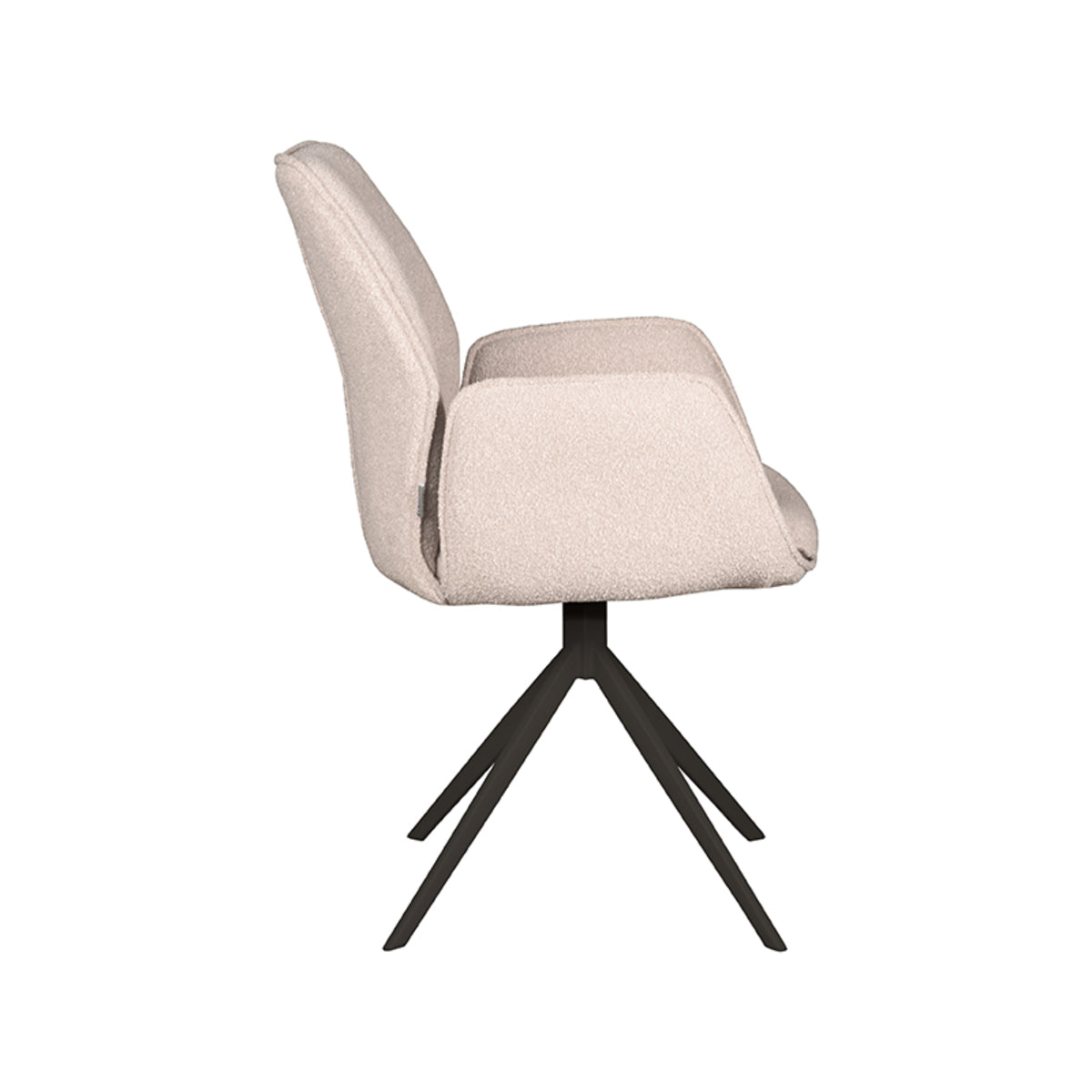 LABEL51 Eetkamerstoel Mellow - Naturel - Boucle