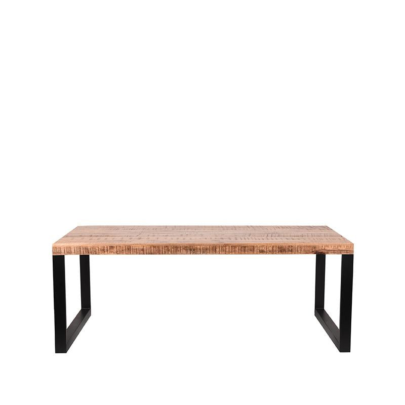 LABEL51 Eetkamertafel Glasgow - Rough - Mangohout - 200x90 cm