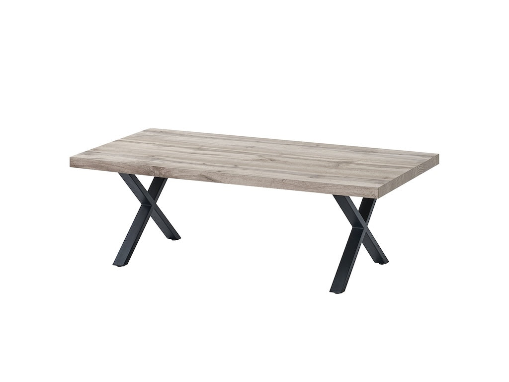 TYC - Salontafel 1m30 X-poot Oriana - Canada Oak - 130x44x65cm