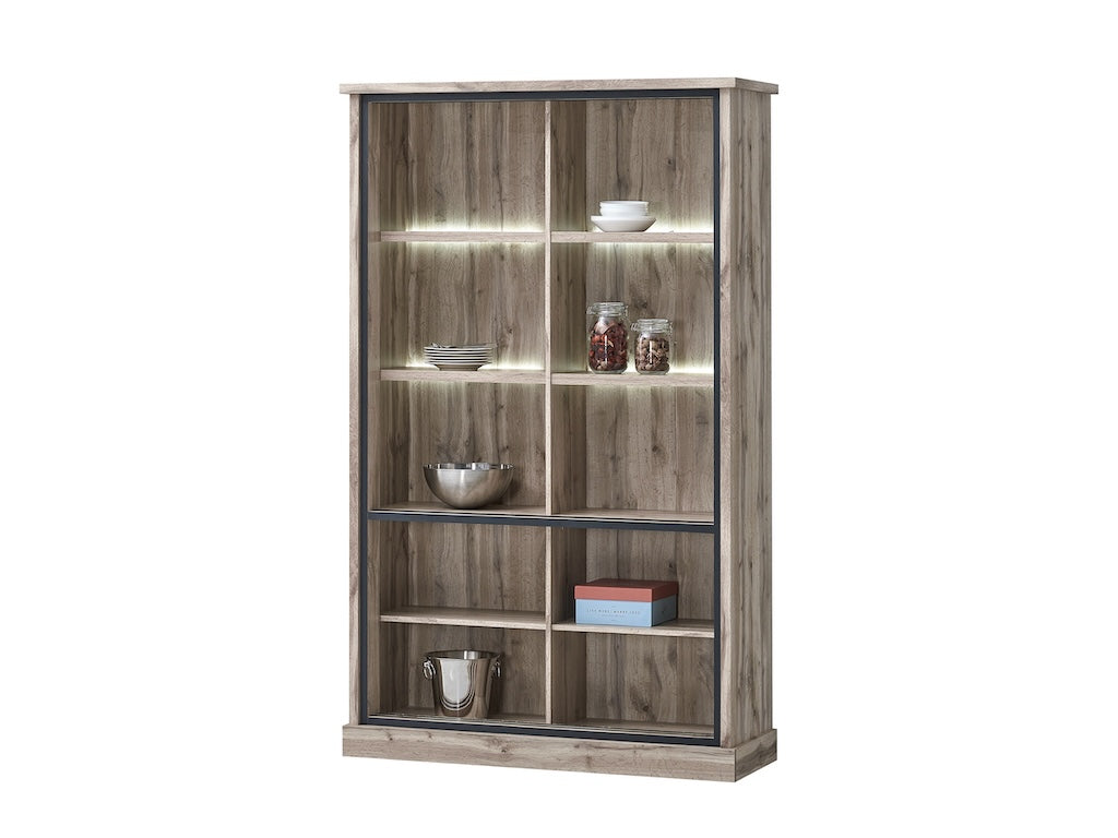 TYC - Glaskast 2 deur Oriana - Canada Oak - 126x205x46cm