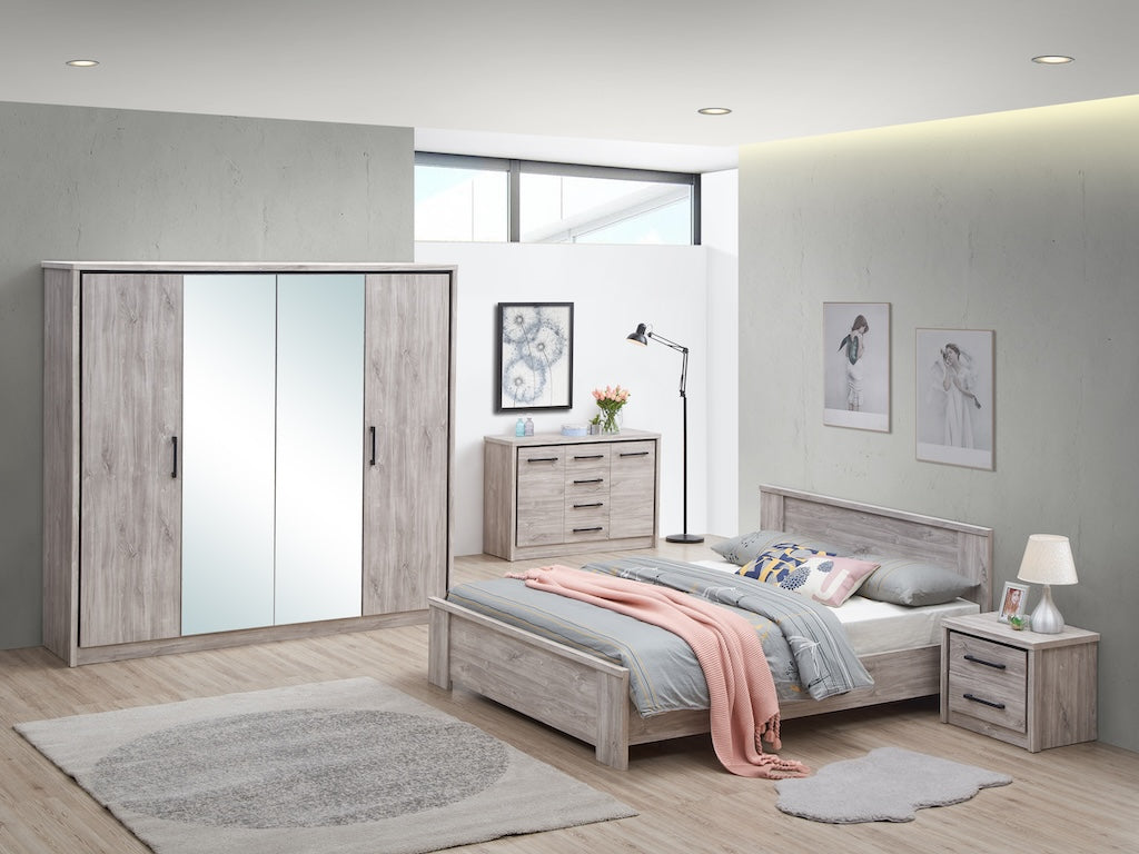 TYC - Slaapkamer Oona - 4-delige set - New grey oak