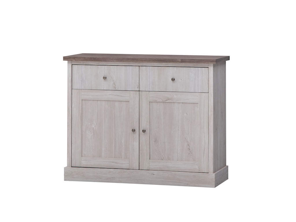 TYC - Commode 2 deur -2lades Odette - White Oak - 110x88x45cm