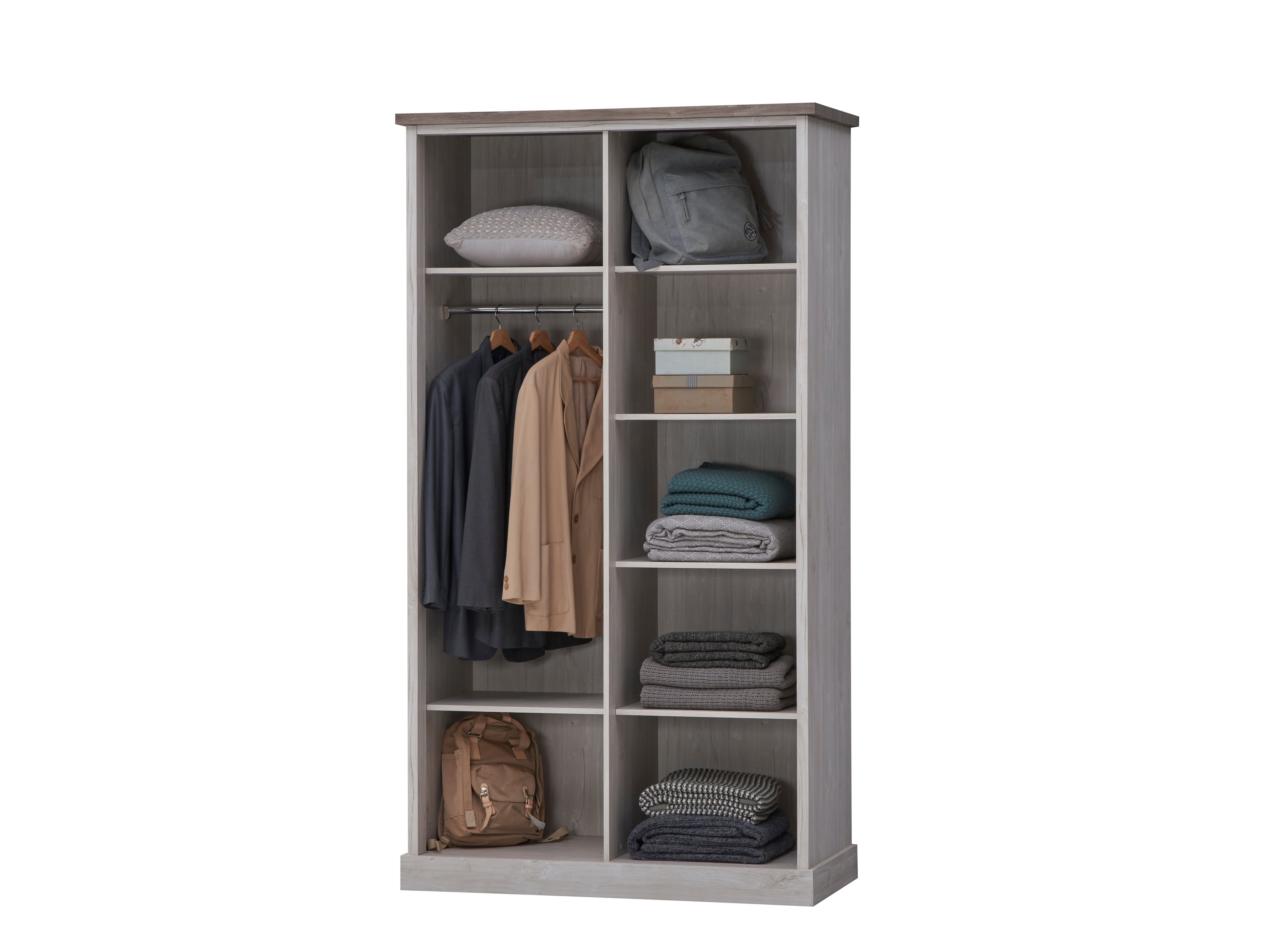 TYC - Kleerkas 2 schuifdeurenen Odette - White Oak - 225x215x60cm